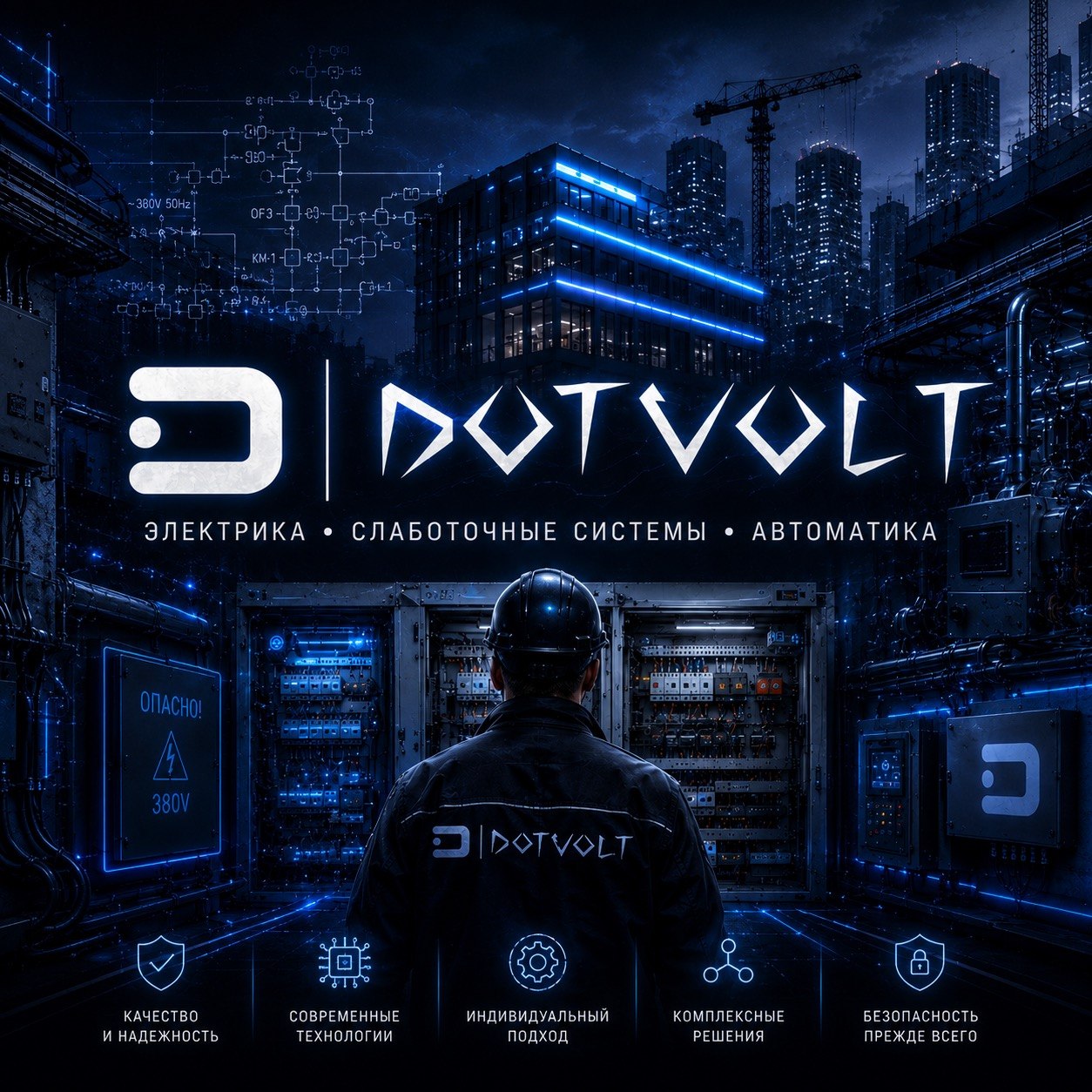 Электромонтажные работы Dotvolt в Санкт-Петербурге — монтаж электрощитов и слаботочных систем